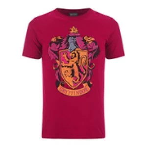 image of Harry Potter Mens Gryffindor Shield T-Shirt - Red - L