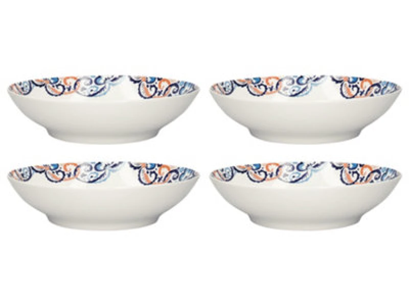 Image of V&A Victoria And Albert Rococo Silk Set Of 4 Pasta Bowls