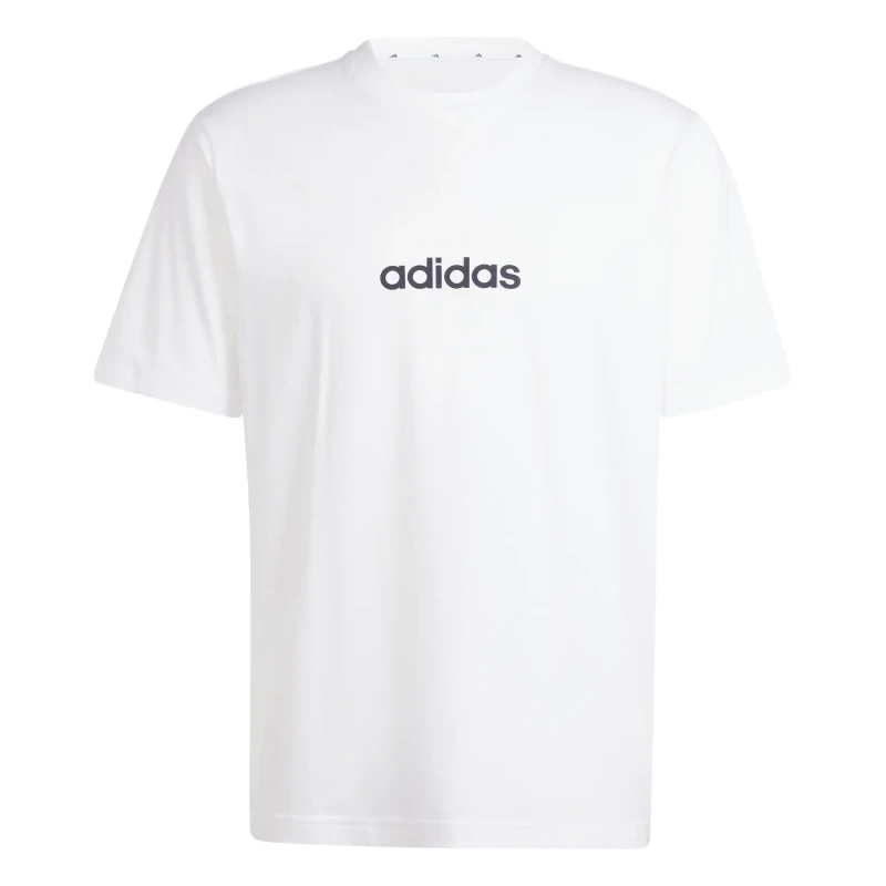 Image of adidas Essentials Single Jersey Logo T-Shirt Mens Regular Fit T-Shirts S White 59592633350