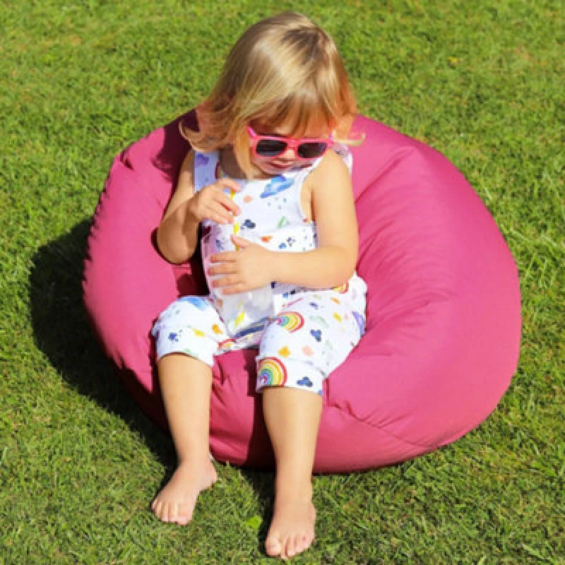 Image of rucomfy Beanbags Rucomfy Indoor Or Outdoor Kids Water Resistant Pink Small Classic Beanbag