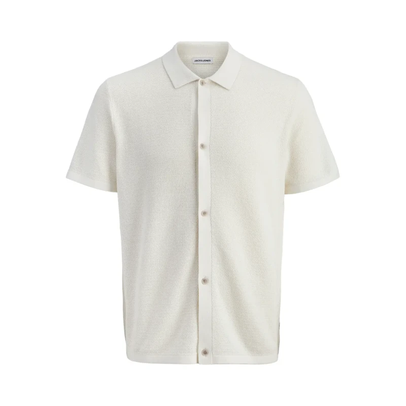 Image of jack & jones Short Sleeve Knit Shirt Jack & Jones George Blanc Male 2XL