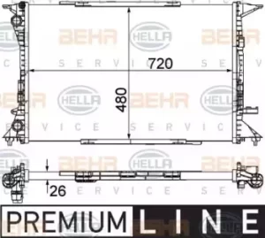 image of Radiator Heat Exchanger 8MK376753-491 by BEHR