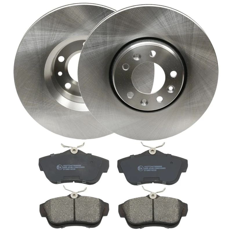 Image of RIDEX 3405B1066 Brake disc and pads set Front Axle, Brake Disc Type: Vented, excl. wear warning contact Brake Set,disc brakes (3405)