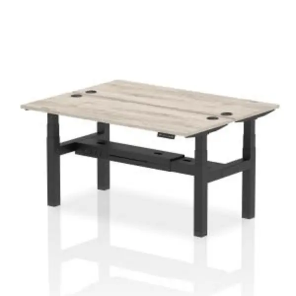 Image of Air Back-to-Back 1600 x 600mm Height Adjustable 2 Person Bench Desk DYNHA02184