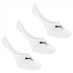 image of Puma 3 Pack Footie Socks Juniors - White