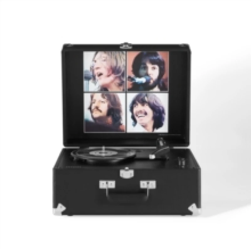 Image of Anthology Turntable Record Player Deck - Beatles - Let it Be Black PVC