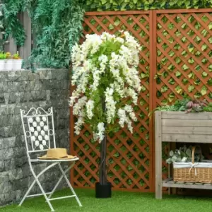 Image of Outsunny Steel Fire Bowl with Mesh Cover and Poker Mesh Lid Cover - Garden & Outdoor