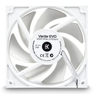 EK Water Blocks EK-Vardar EVO 120ER White BB (500-2200rpm) Fan - 120mm