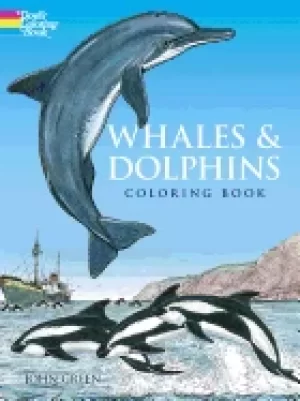Image of whales and dolphins coloring book
