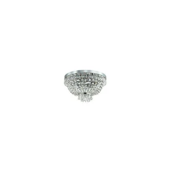 Image of Ideal Lux Caesar - 5 Light Ceiling Flush Light Chrome, Crystal, G9
