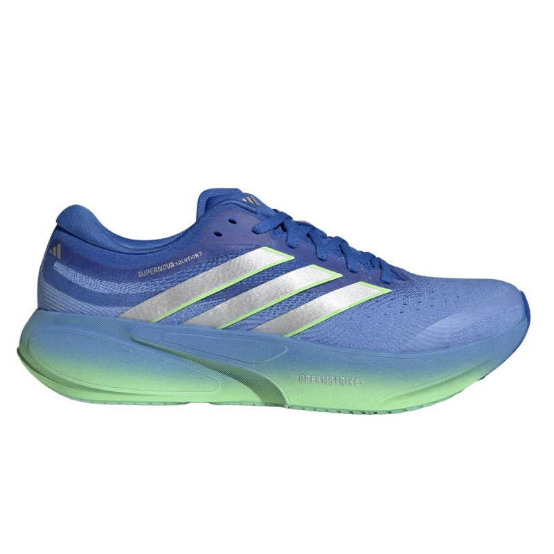 Image of Adidas Supernova Solution 3 Blue Green SS26 Shoes, Size UK 9