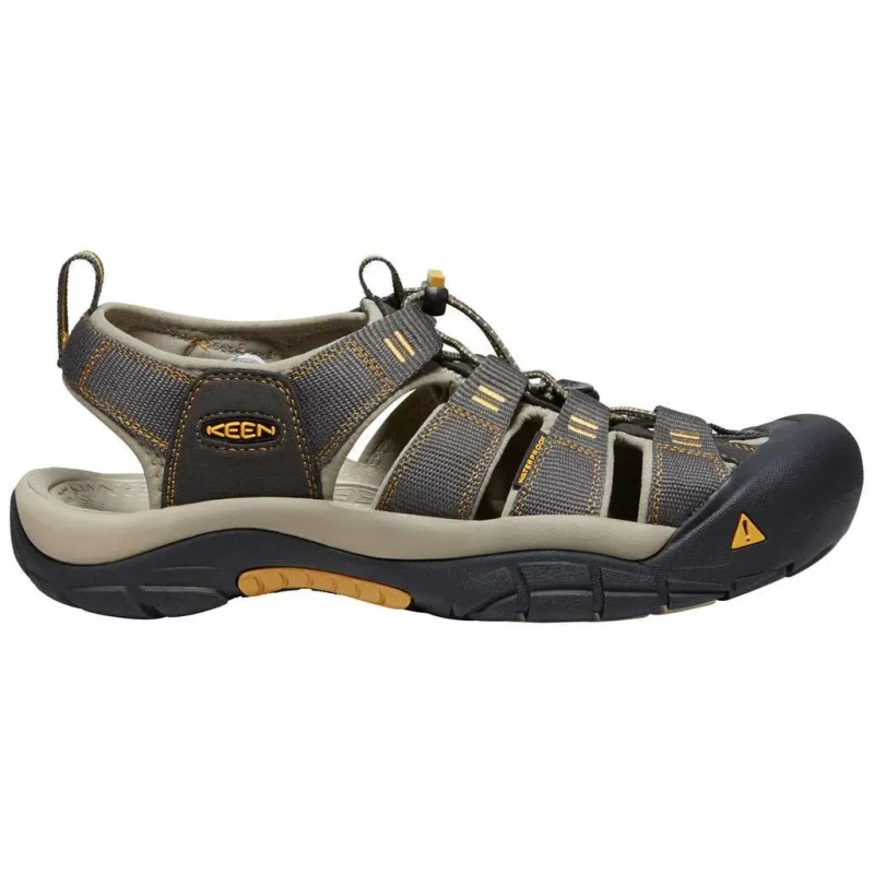 Image of Keen Newport H2 Textile Mens Lace Up Sandals - Raven Aluminum - Size:UK 8
