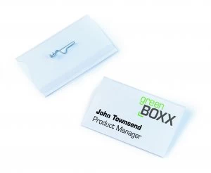 Image of Durable Name Badge 54x90mm Pin Fastener Pack of 50 8004