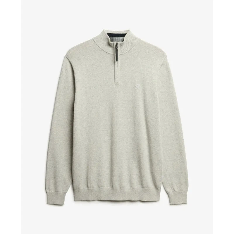 Image of Superdry Cotton funnel neck jumper Superdry Essentials Gris Male 2XL