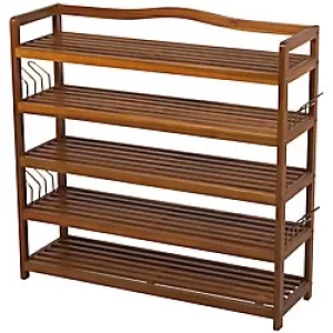 HOMCOM Shoe Rack 833-438 Acacia Wood Brown 260 mm x 840 mm x 820 mm