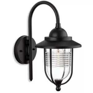 image of Oregon - 1 Light Outdoor Wall Lantern Black IP44, E27 - Firstlight