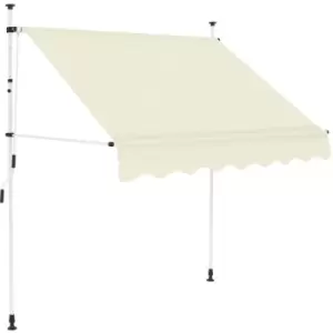 image of Manual Retractable Awning 150cm Cream Vidaxl Cream