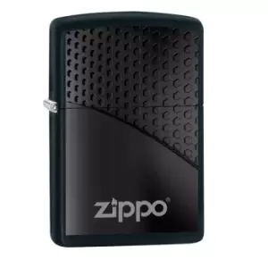 image of Zippo 218 Black Hexagon Design Windproof Lighter