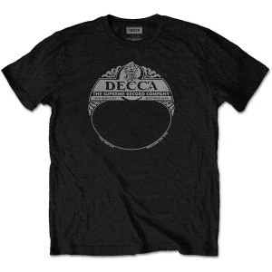 Image of Decca Records - Supreme Label Unisex Large T-Shirt - Black