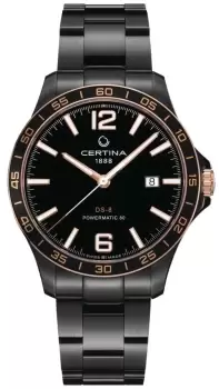 image of Certina C0338073305700 DS-8 Powermatic 80 Black PVD Plated Watch