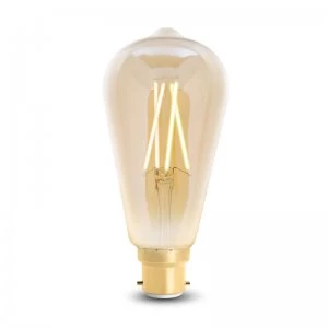 4Lite WiZ Connected SMART LED WiFi Filament Bulb ST64 Clear Amber - 4L1-8010