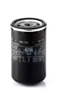 Image of MANN-FILTER Fuel Filter Spin-on Filter WK 733 VOLVO,IVECO,SCANIA,A,B10,B12,B6,F10,F12,F16,F6,F7,F80,FH16,FL10,FL6,FL7,FS7,N10,N7,EUROTECH MP