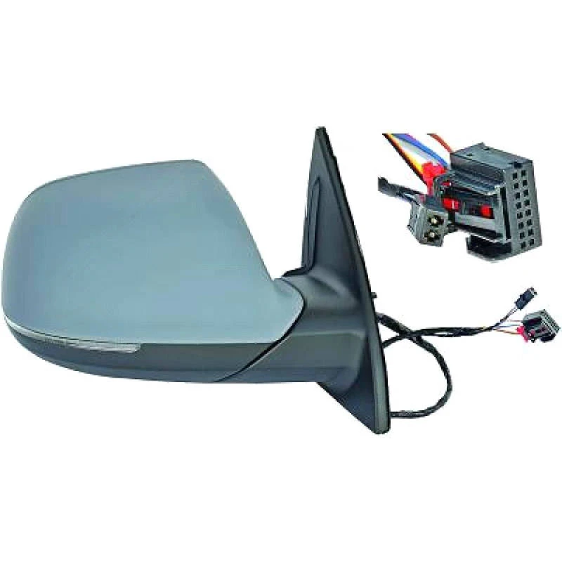 Image of DIEDERICHS 1096424 Wing mirror Right, Complete Mirror, primed, with two plugs Outside Mirror (50)