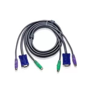 Image of Aten 2L-5001P/C KVM cable Grey 1.2 m