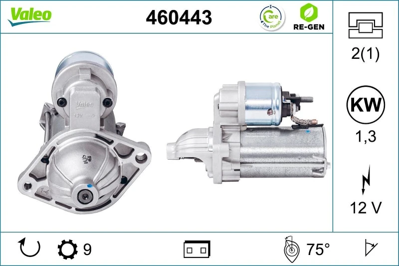 Image of Starter motor VALEO 460443