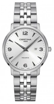 Image of Certina Mens DS Caimano Stainless Steel Silver Dial Watch