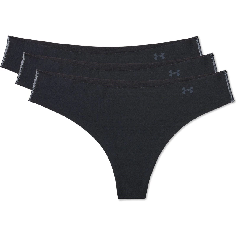 Image of Under Armour 3 Pack Thongs Womens - Black 8