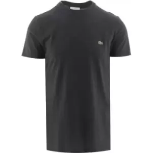 Lacoste Lightning Chine Grey Crew Neck Pima Cotton Jersey T-Shirt