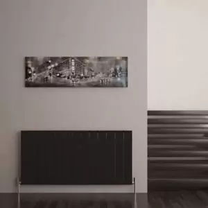 Image of Carisa Monza Horizontal Designer Radiator, Black (W)1230mm (H)600mm