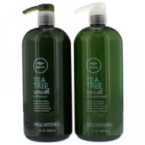 image of Paul Mitchell Tea Tree Special Shampoo 1000ml and Conditioner 1000ml