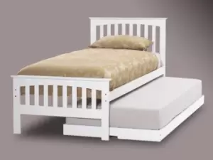 image of Serene Amelia 3ft Single Opal White Wooden Guest Bed Frame