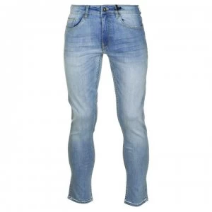 image of Firetrap Skinny Mens Jeans - Bleach Wash