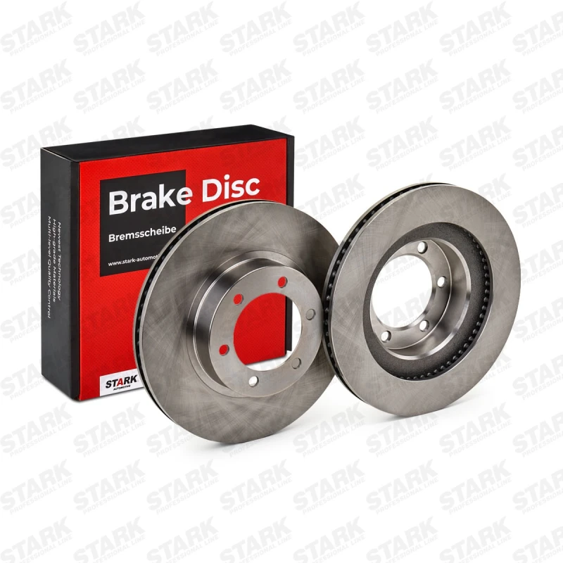 Image of STARK SKBD-0022191 Brake disc Front Axle, Vented, Cast Iron, Uncoated, Untreated, without bolts/screws Cast Iron Brake Disc (82)