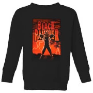 Image of Marvel Universe Wakanda Lightning Kids Sweatshirt - Black - 9-10 Years