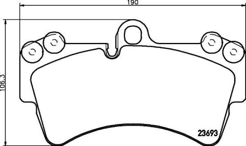 Image of HELLA Brake pad set HELLA 8DB 355 018-691