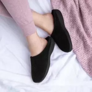 Image of totes Isotoner Popcorn Ladies Mule Slippers Black