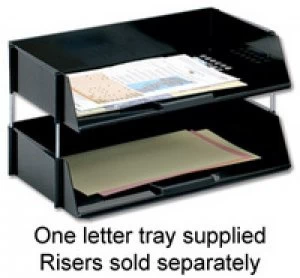 Image of Q Connect Wide Entry Letter Tray Black