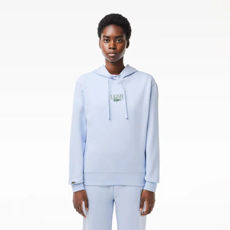 Image of Lacoste Womens Logo Hoodie Phoenix Blue female 6 (34)