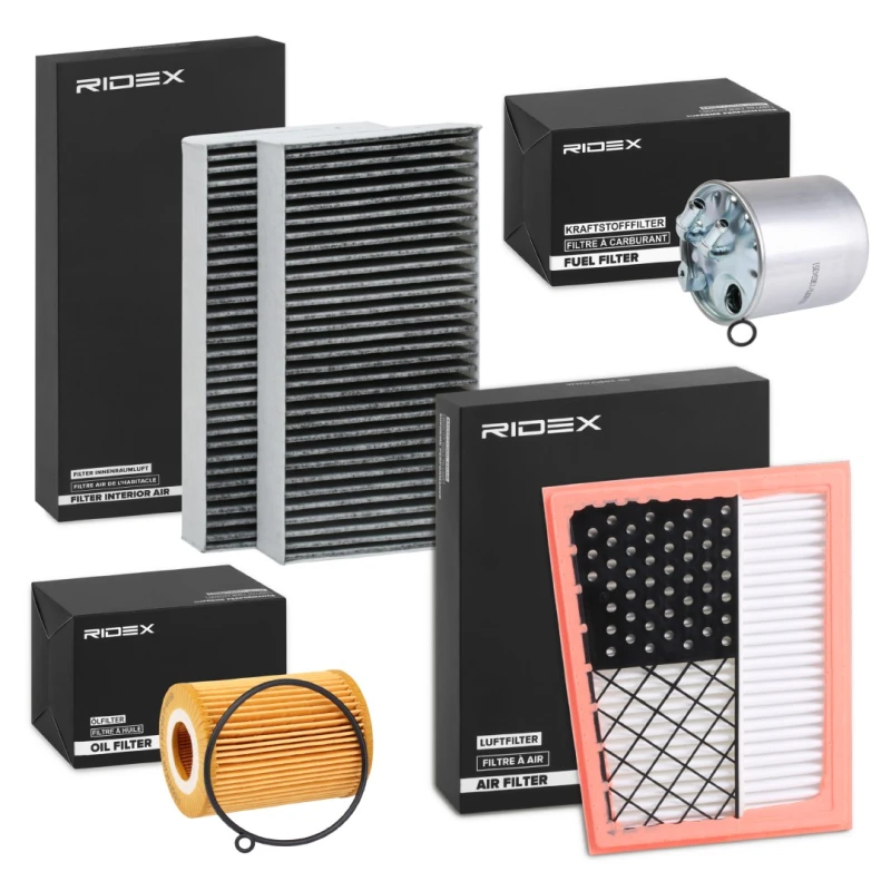 Image of RIDEX 4055F29520 Filter Set with gaskets/seals Filter Set (4055)