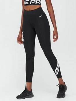 image of Nike Pro Training Trompe Legging - Black