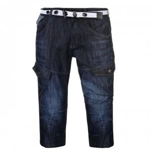 image of No Fear Cargo Shorts Mens - Dark Wash