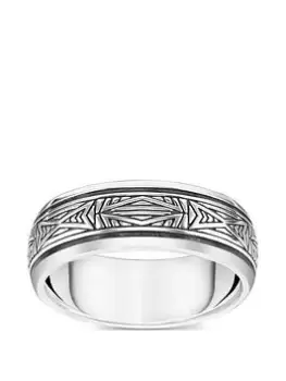 Thomas Sabo Graphic Decor Inspired By Modern Architecture Men&lsquo;S Ring, Silver, Size 62, Women