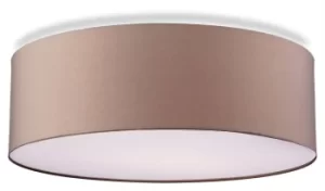 image of Phoenix 2 Light Bathroom Flush Ceiling Light Taupe IP54, E27