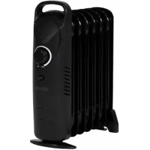 Image of Devola 600W Mini Oil Filled Radiator (Black) - DVMOR7F06B