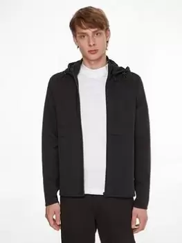 Image of Calvin Klein Repreve Hybrid Hooded Jacket - Black Size XL Men