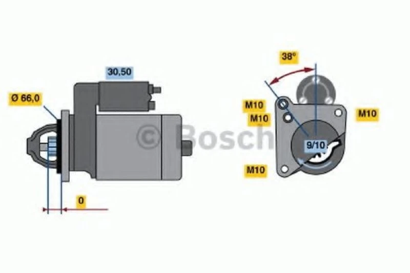 Image of Starter motor Bosch 0 986 016 400